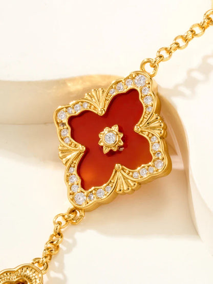 [⭐Aura]B.C.L ENAMELED Five-Flower Bracelet£¨Various Colors) BIG SIZE