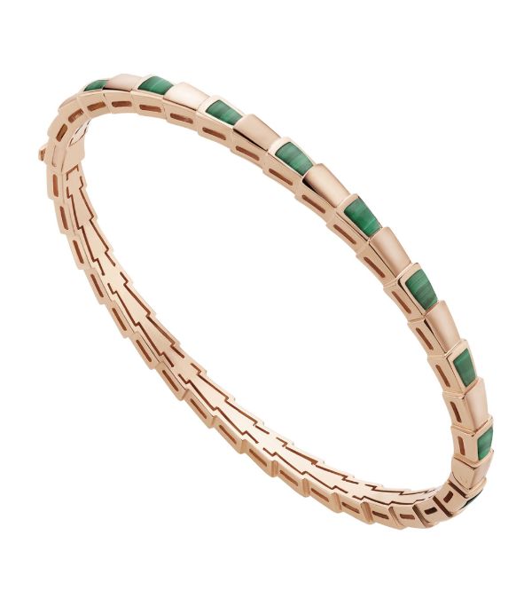 [⭐Veya]SERPENTI ARMBAND ROSÉGOLD MALACHIT