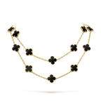 Aura CLOVER 20 MOTIVE ONYX HALSKETTE