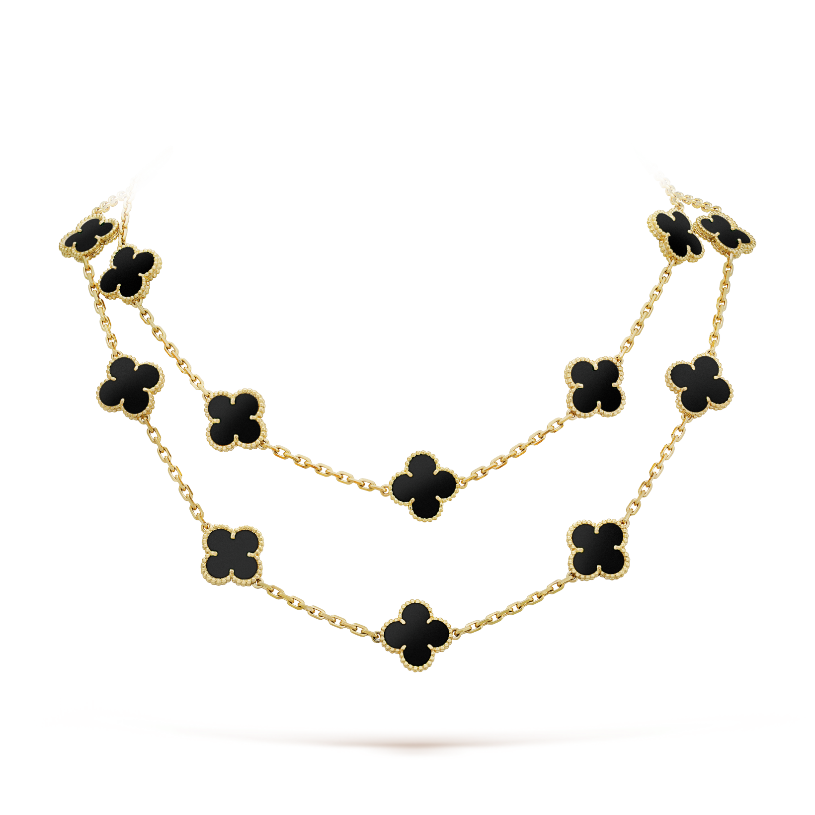 Aura CLOVER 20 MOTIVE ONYX HALSKETTE