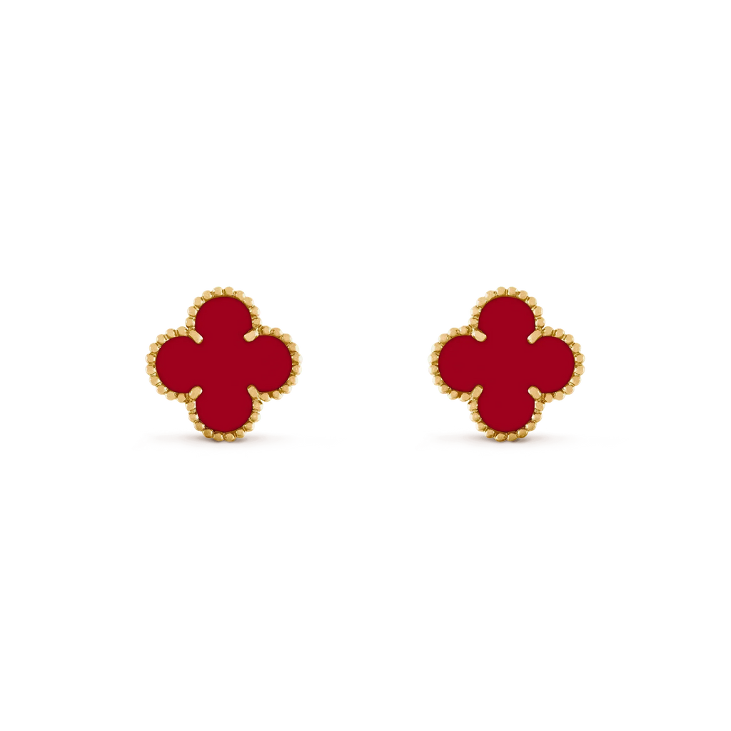 Aura CLOVER MEDIUM 1 MOTIFS CARNELIAN  EARRINGS
