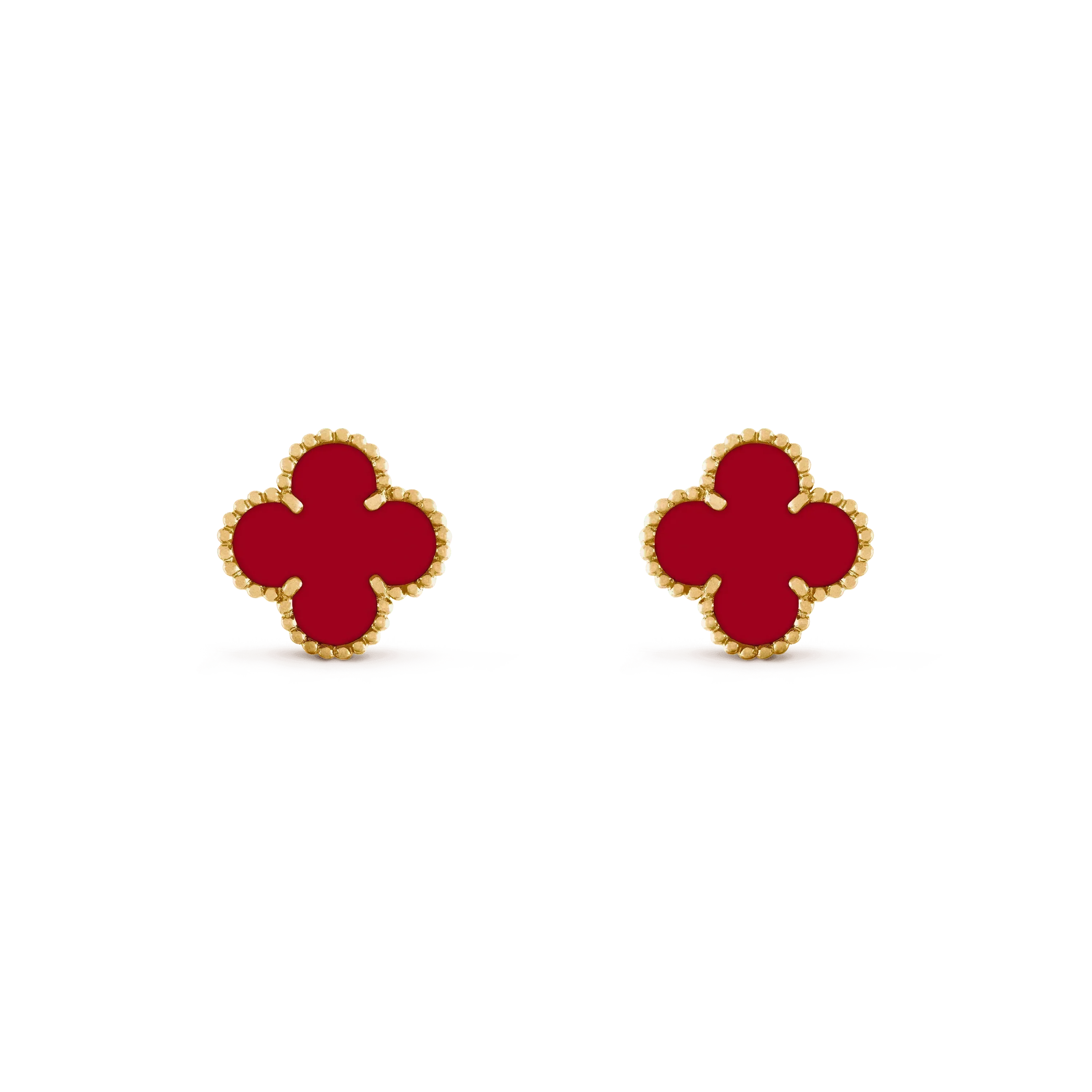 Aura CLOVER MEDIUM 1 MOTIFS CARNELIAN  EARRINGS