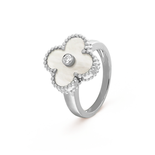 Aura CLOVER SILBER MOP DIAMANTRING