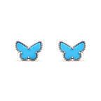 Aura BUTTERFLY TURQUOISE EARRINGS SILVER