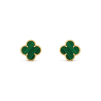 Aura CLOVER MEDIUM 1 MOTIFS MALACHITE  EARRINGS
