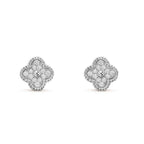 Aura CLOVER MINI DIAMOND STUD EARRINGS