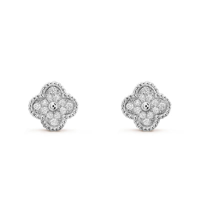 [⭐Aura ]CLOVER MINI DIAMOND STUD EARRINGS