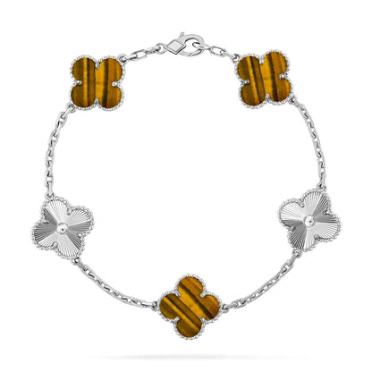 [Aura ]Neue CLOVER 5 MOTIVE TIGER EYE ARMBAND KOLLEKTION