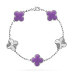[Aura ]New CLOVER 5 MOTIF LIGHT PURPLE BRACELET COLLECTION