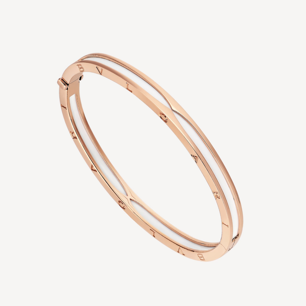 [⭐DORISW]ZERO 1 PINK GOLD WITH WHITE CERAMIC BRACELET