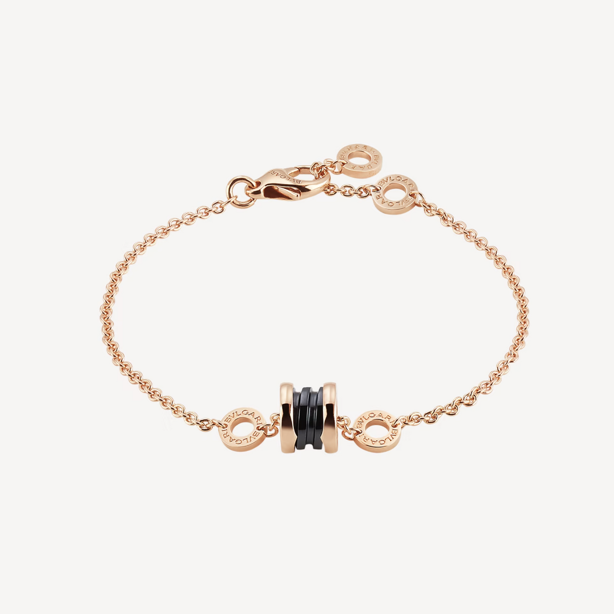 [⭐Veya]ZERO 1 ARMBAND AUS SOFT PINK GOLD UND SCHWARZER KERAMIK