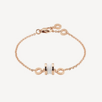 [⭐DORISW]ZERO 1 SOFT PINK GOLD AND WHITE CERAMIC BRACELET