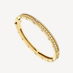 [⭐Veya]ZERO 1 SPIRAL- UND DIAMANTBESETZTES GOLDARMBAND