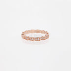 [⭐DORISW]SERPENTI RING PINK GOLD DIAMOND PAVED 3MM