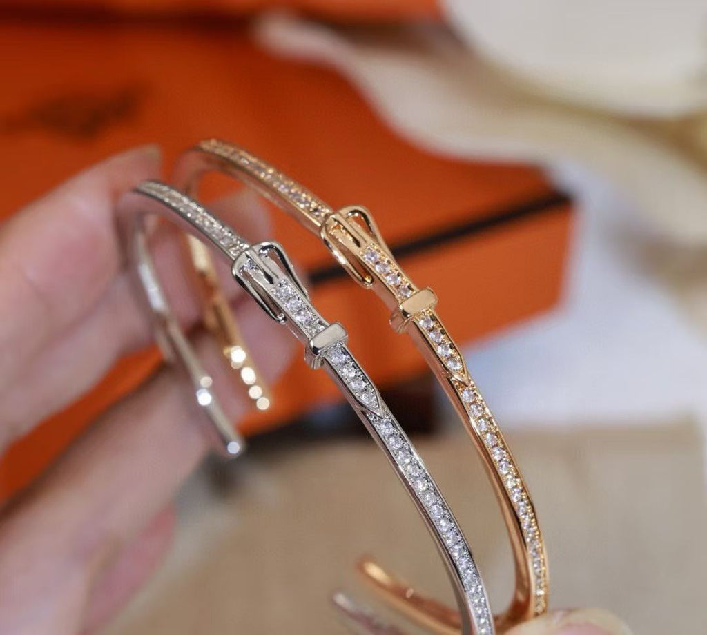 [Aura ] DIAMOND-ENCRUSTED BRACELET THREE COLORS