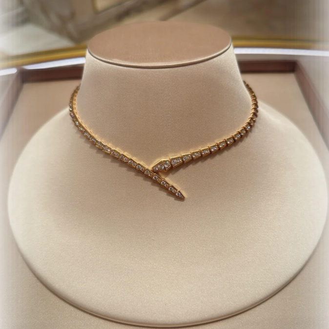 [⭐Veya]NEU! SERPENT DIAMANT-HALSKETTE