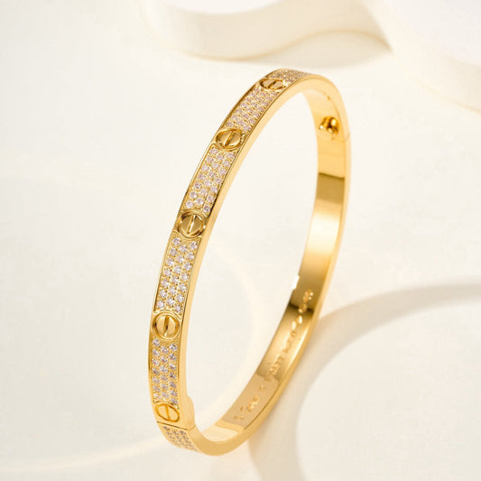 [⭐Aura]LOVE BRACELET 4.8MM DIAMOND-PAVED