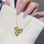 Aura FRIVOLE ROSEGOLD BLUMEN DIAMANT HALSKETTE