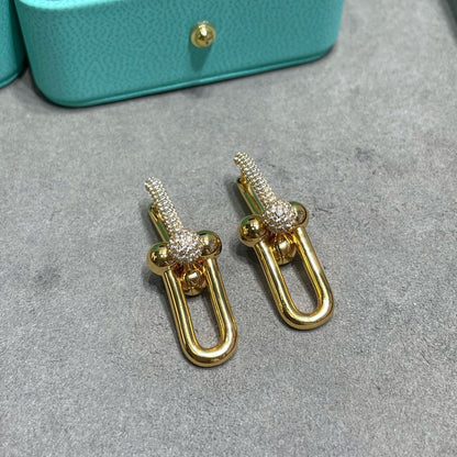 [⭐Aura ] TF U-shaped diamond earrings