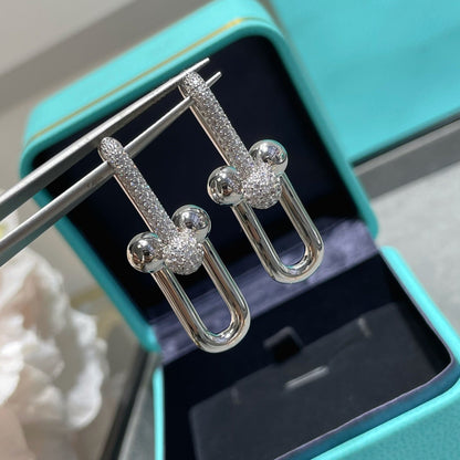 [⭐Aura ] TF U-shaped diamond earrings