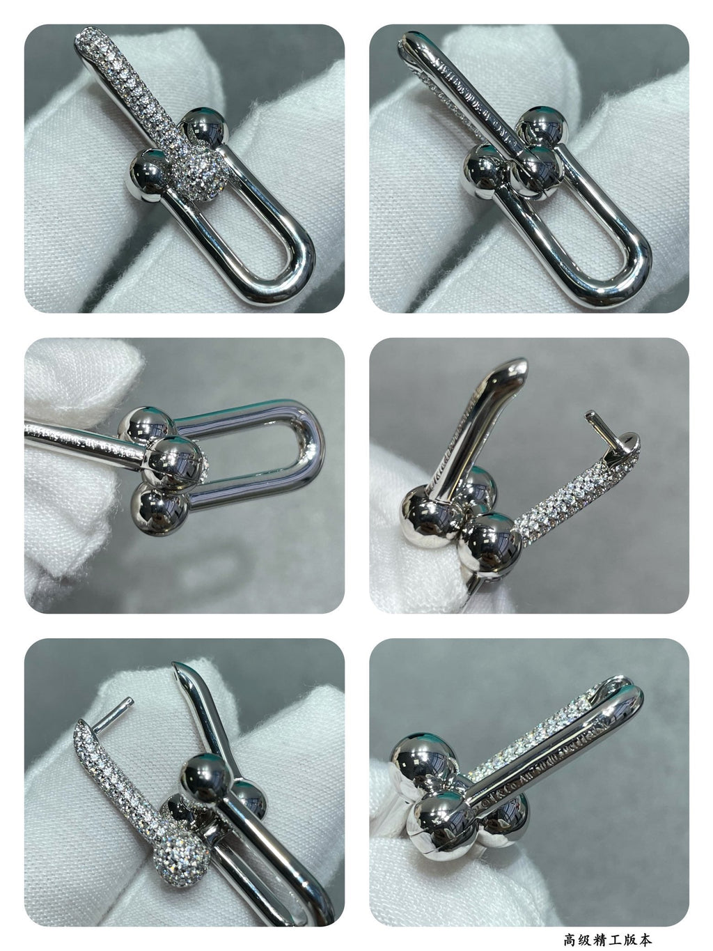 [Aura ] TF U-shaped diamond earrings