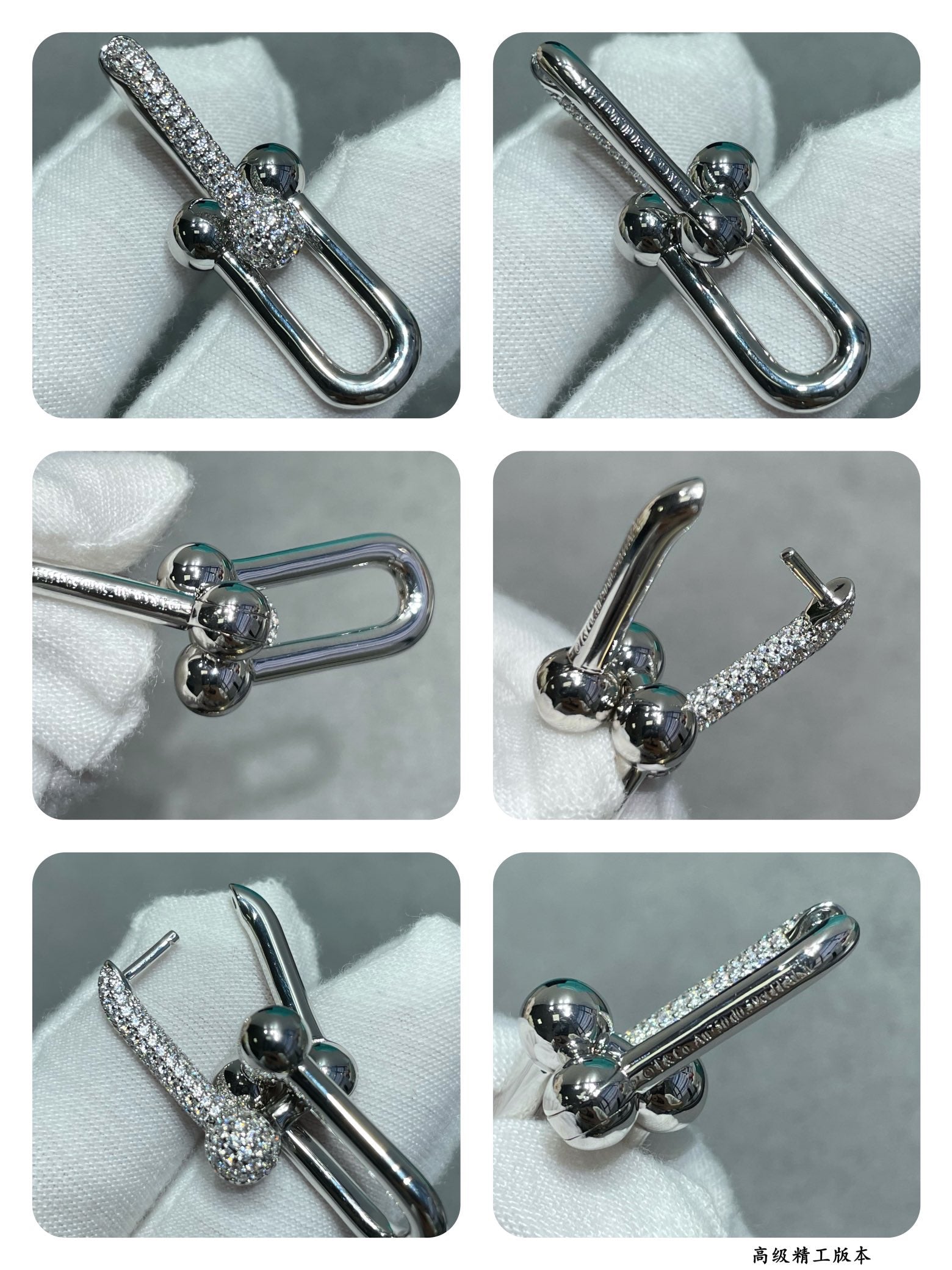 [Aura ] TF U-shaped diamond earrings