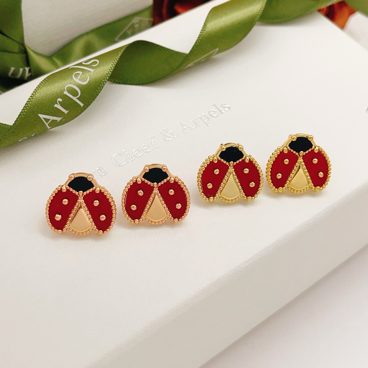 Aura LUCKY LADYBUG EARRINGS