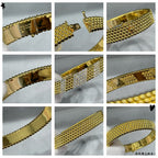 ```json
[
  "Aura Perlee Diamantarmband, 5-reihiges, diamantbesetztes Design"
]
```