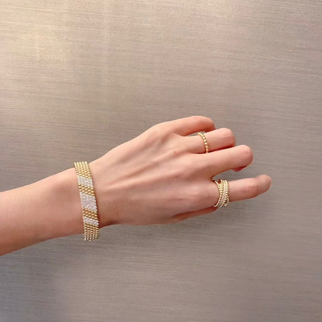 [Aura ]  PERLEE DIAMOND BRACELET ,5-ROW DIAMOND-SET DESIGN