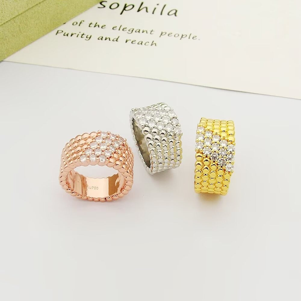 [Aura ]  PERLEE DIAMOND RING ,5-ROW DIAMOND-SET DESIGN