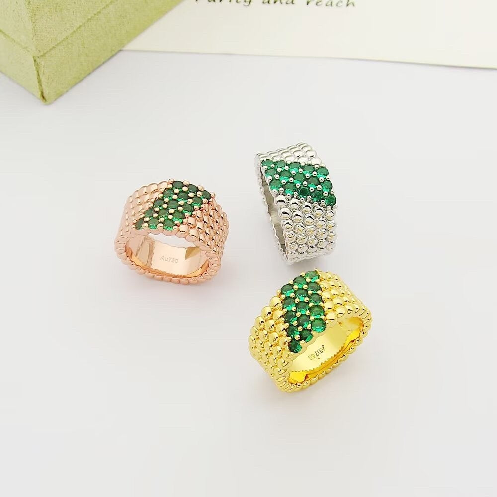 [Aura ]  PERLEE DIAMOND RING ,5-ROW DIAMOND-SET DESIGN