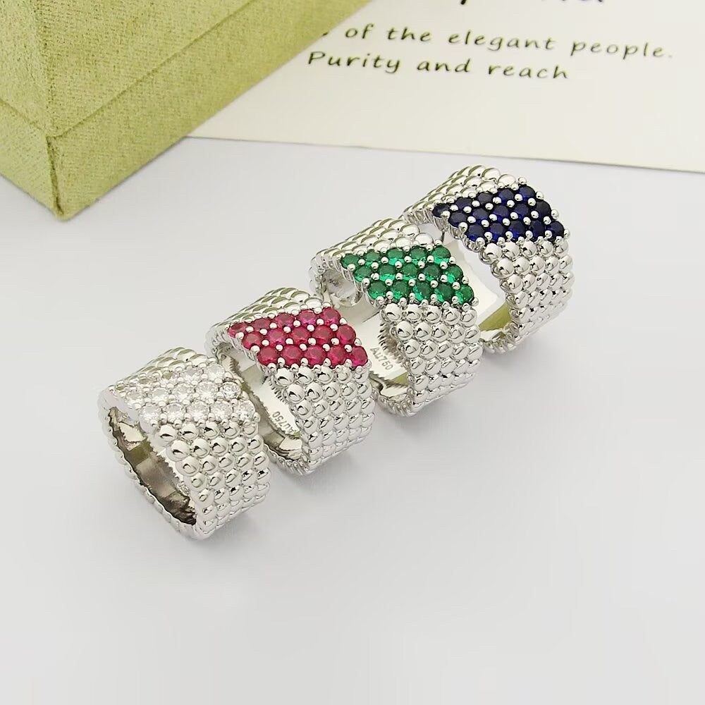 [Aura ]  PERLEE DIAMOND RING ,5-ROW DIAMOND-SET DESIGN