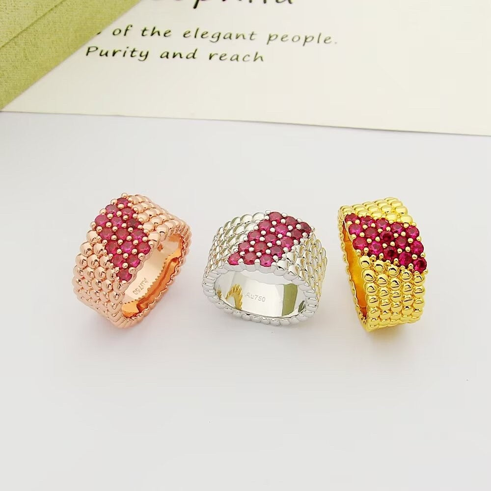 [Aura ]  PERLEE DIAMOND RING ,5-ROW DIAMOND-SET DESIGN