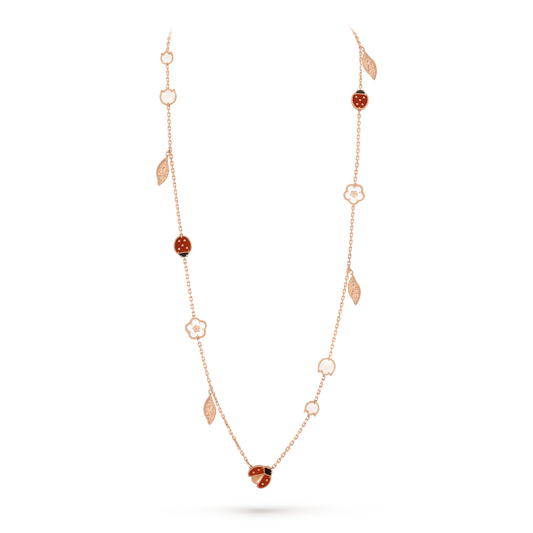 Aura LUCKY SPRING 15 MOTIVE ROSÉGOLD HALSKEТTE