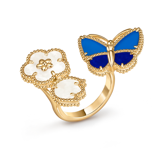 [⭐Aura ] 2026 NEW MODEL SPRING LUCKY 3 MOTIF GOLD RING