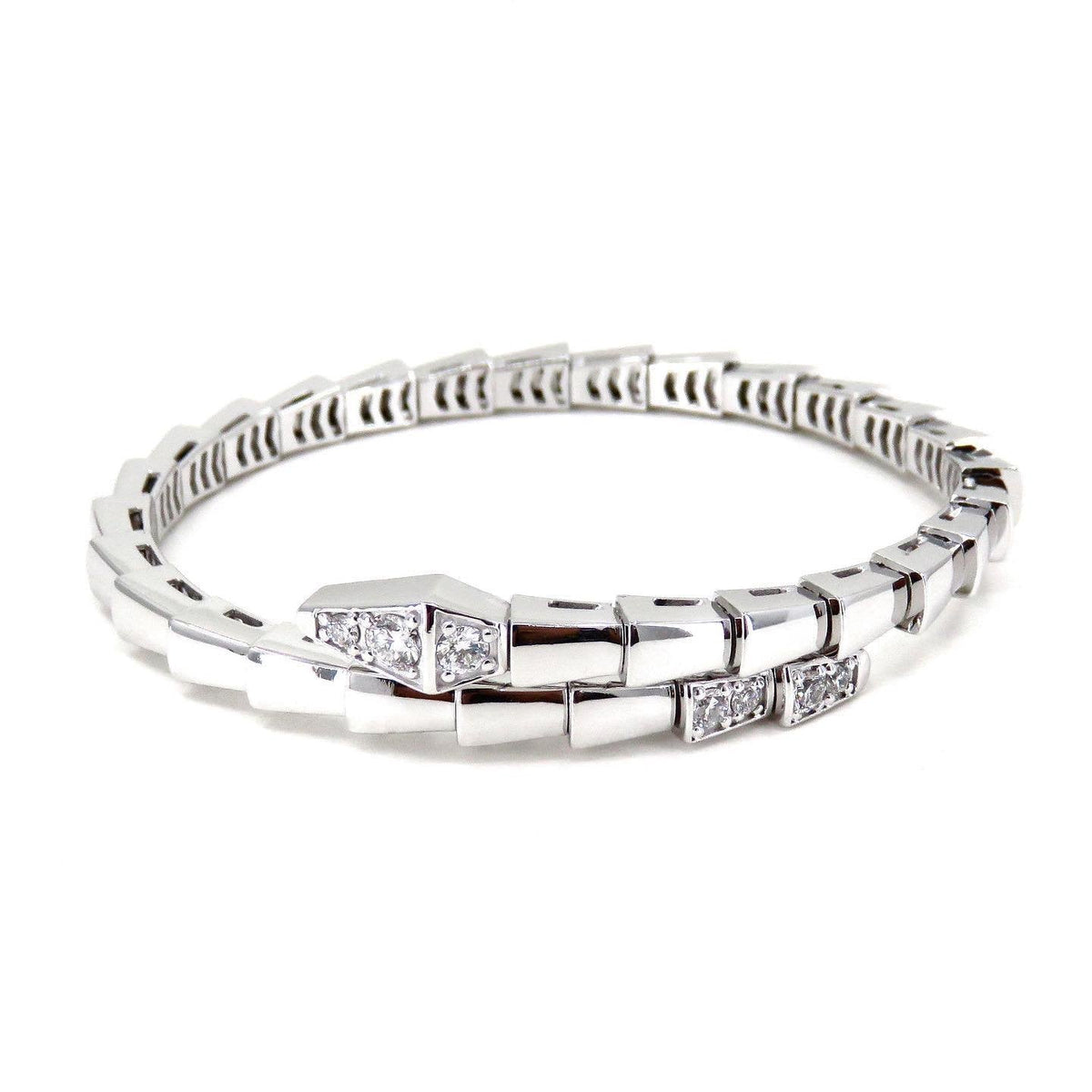 [⭐Aura]SERPENTI BRACELET DIAMONDS SILVER