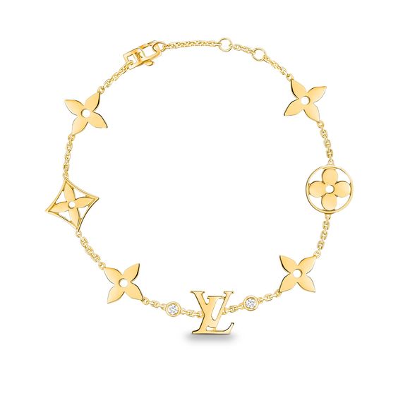 Aura STAR AND SUN 7 MOTIFS GOLD BRACELET