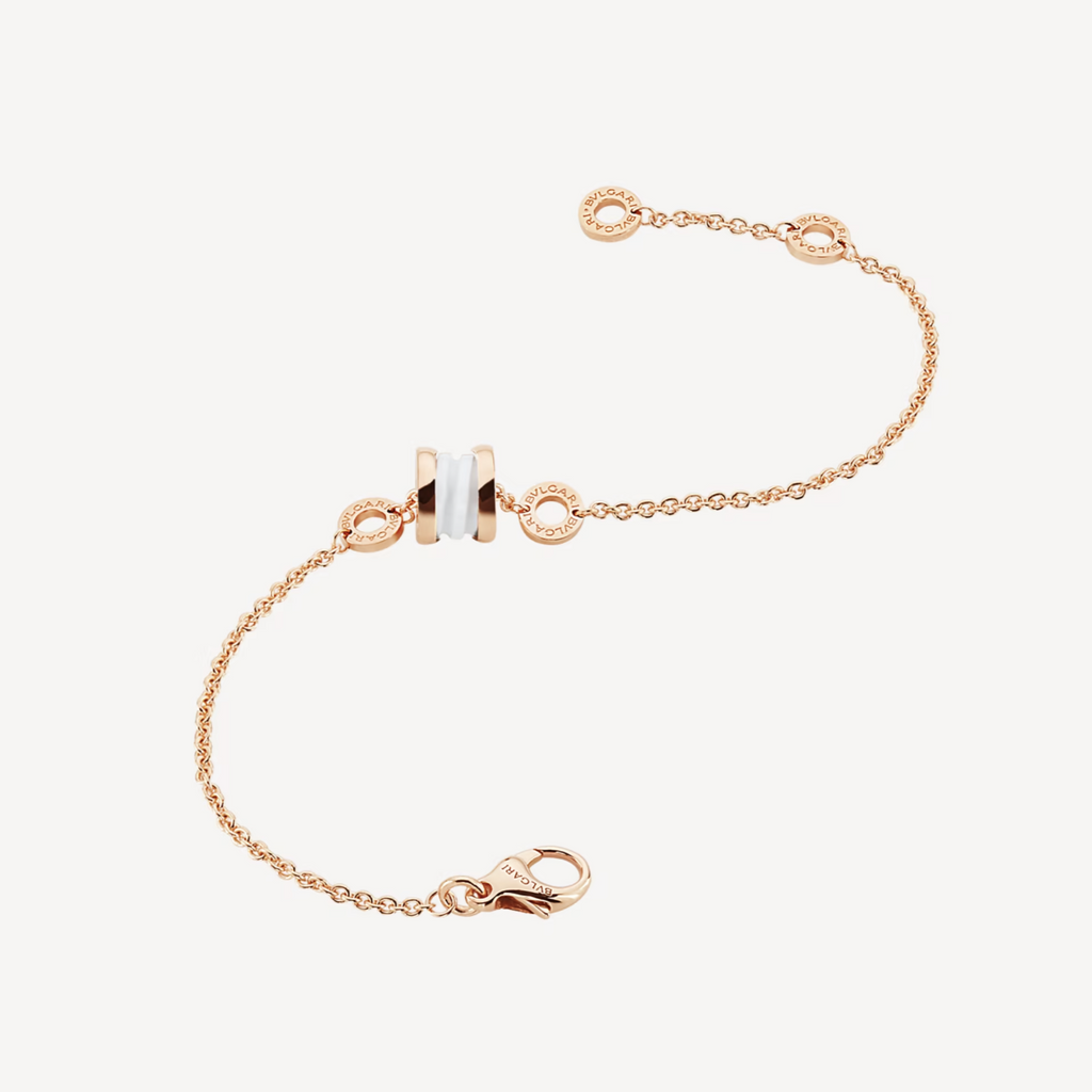 [⭐DORISW]ZERO 1 SOFT PINK GOLD AND WHITE CERAMIC BRACELET