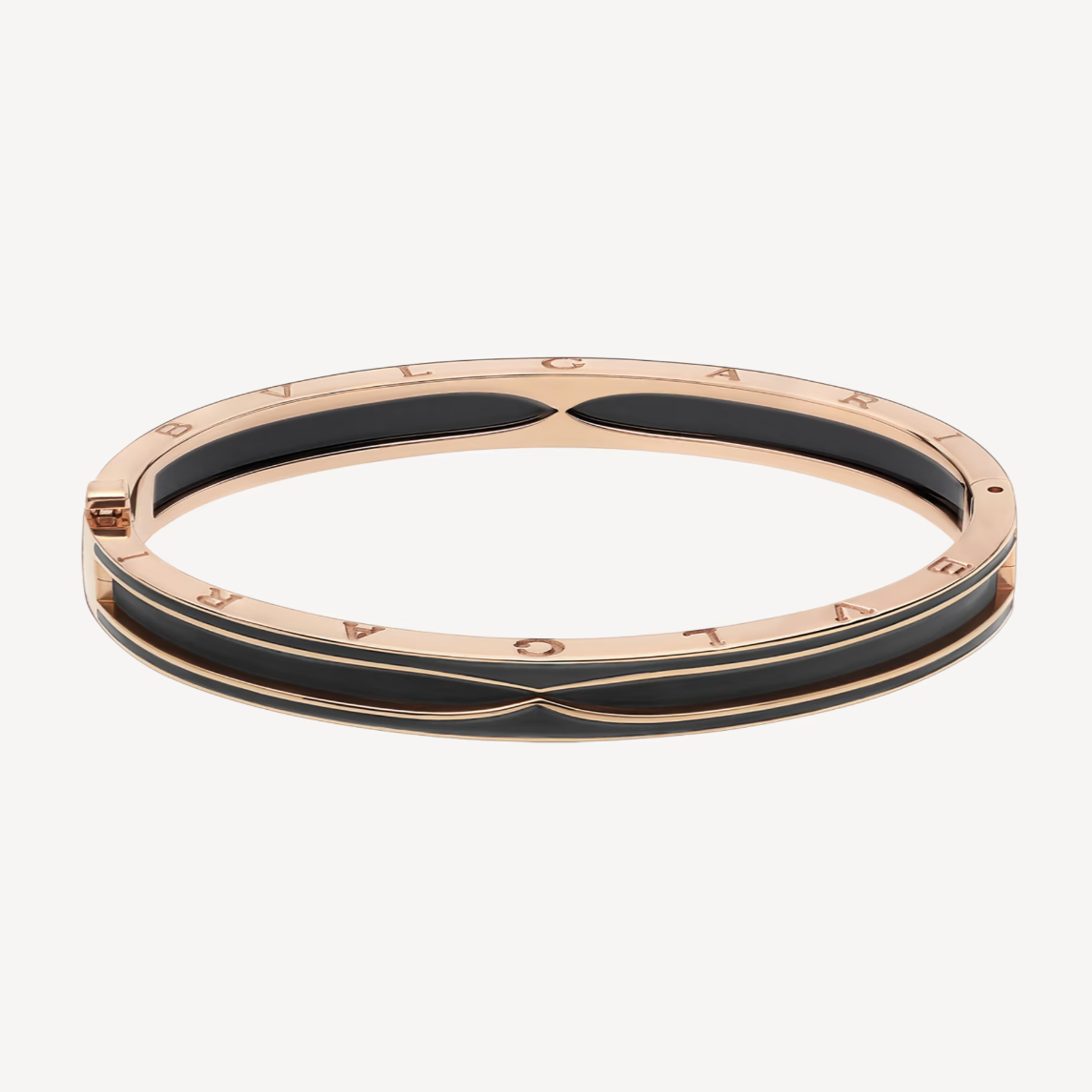 [⭐Veya]ZERO 1 PINK GOLD MIT MATTEM SCHWARZEM KERAMIKARMBAND