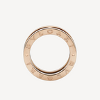 [⭐DORISW]ZERO 1 TWO-BAND LOOPS AND BLACK CERAMIC PINK GOLD RING