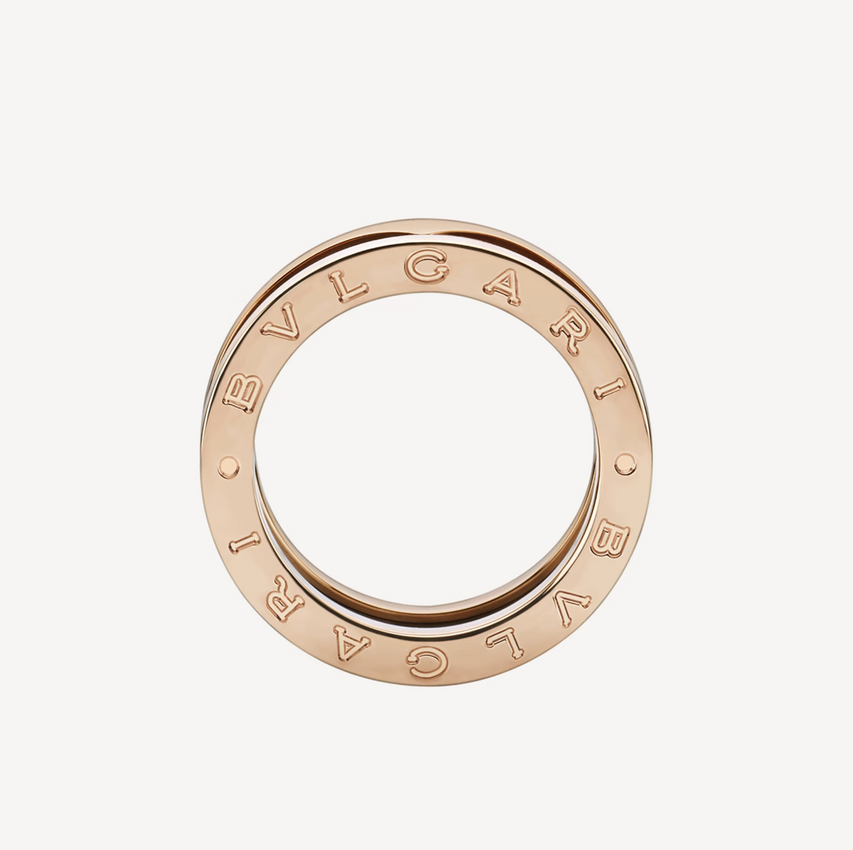 [⭐DORISW]ZERO 1 TWO-BAND LOOPS AND BLACK CERAMIC PINK GOLD RING