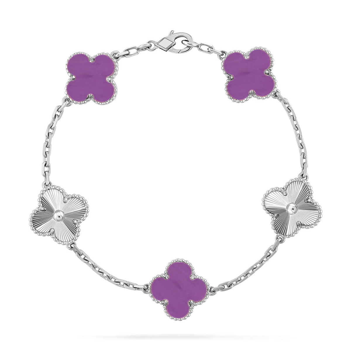 [Aura ]New  CLOVER 5 MOTIF VIOLET BRACELET COLLECTION