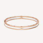[⭐DORISW]ZERO 1 PINK GOLD WITH WHITE CERAMIC BRACELET