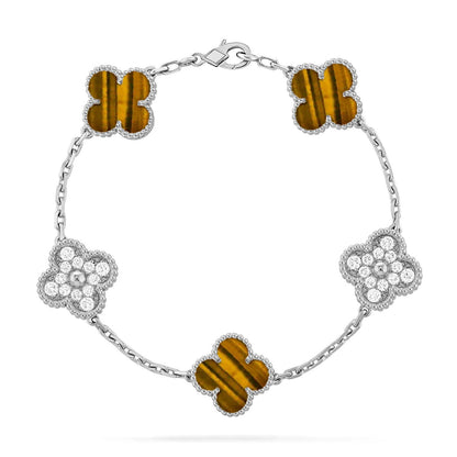 [Aura ]Neue CLOVER 5 MOTIVE TIGER EYE ARMBAND KOLLEKTION