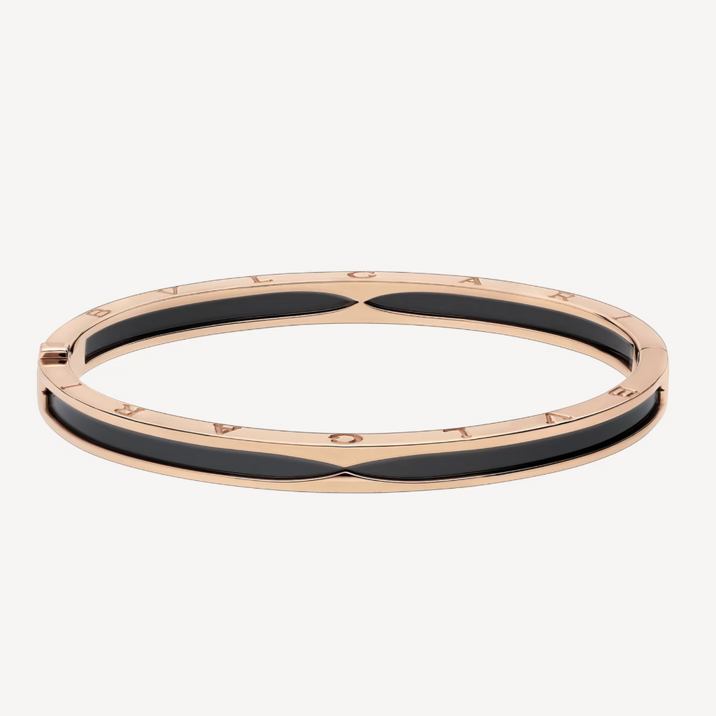 [⭐Veya]ZERO 1 PINKGOLD MIT SCHWARZEM KERAMIKARMBAND