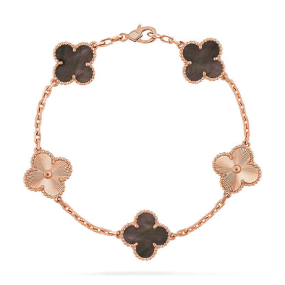 [Aura ]Neue CLOVER 5 MOTIF GRAU MOP ARMBAND KOLLEKTION