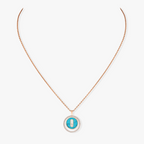 [Aura ]  MOVE 1 DIAMOND TURQUOISE PINK GOLD DIAMOND NECKLACE