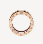 [⭐DORISW]ZERO 1 TWO-BAND WITH MATTE BLACK CERAMIC PINK GOLD RING