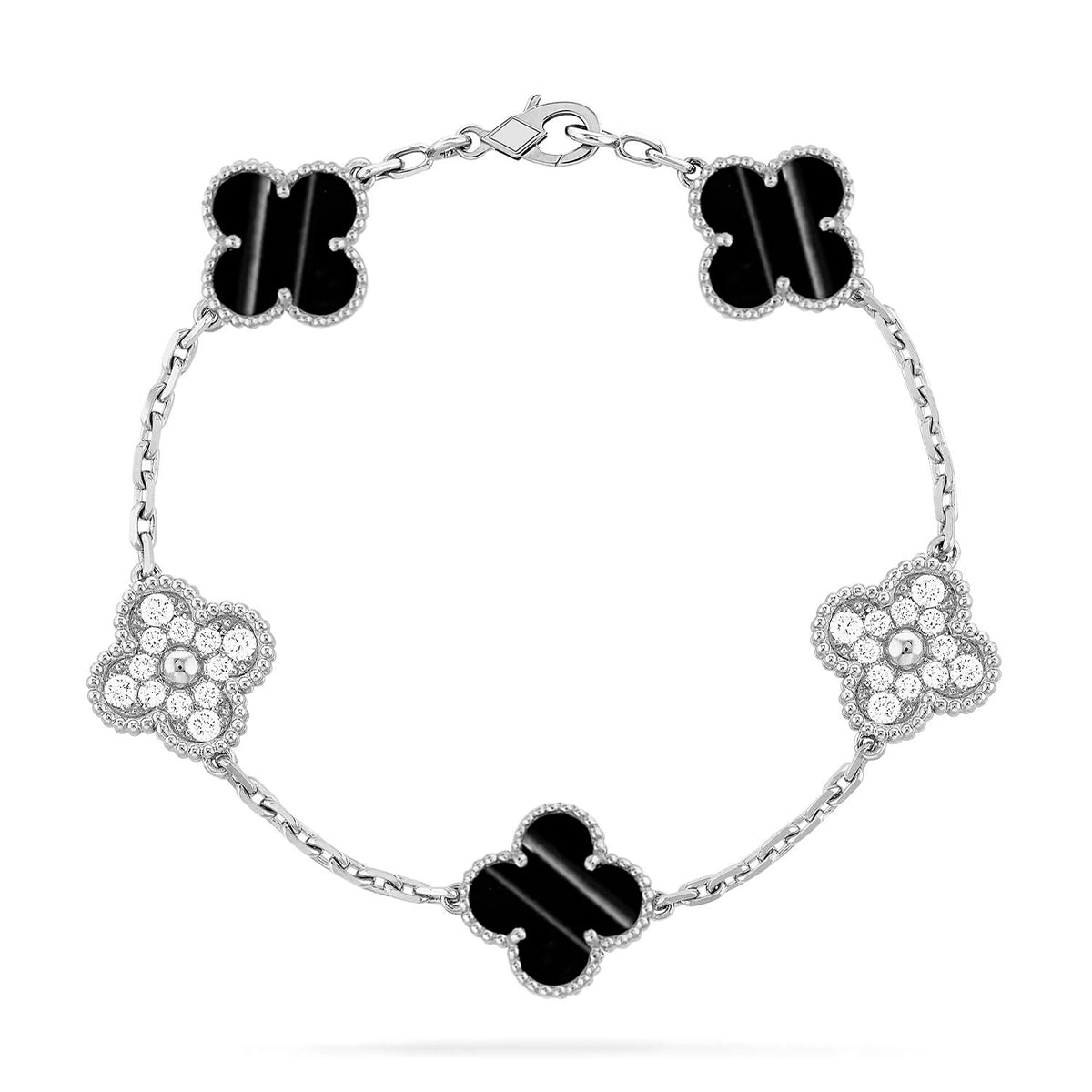 [Aura ]New  CLOVER 5 MOTIF PULSAR STONE BRACELET COLLECTION