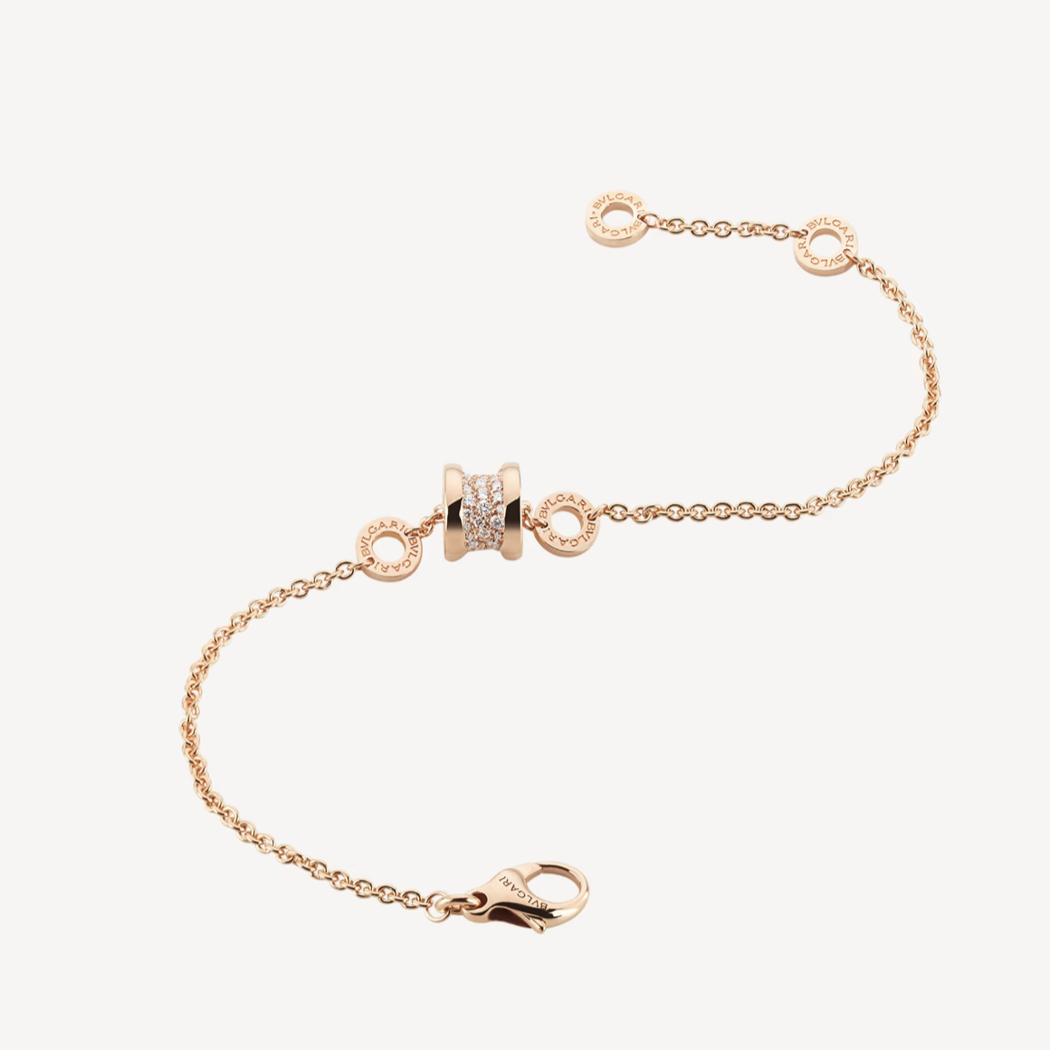[⭐Veya]ZERO 1 SOFT PINK GOLD MIT DIAMANT-PAVÉ AUF DEM SPIRALARMBAND
